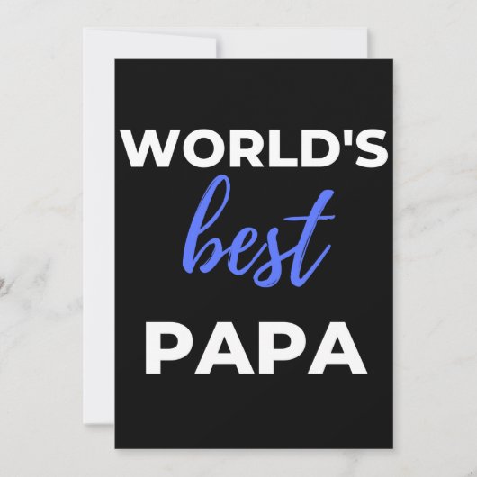 Beste Papa van de wereld Bedankkaart (Voorkant)