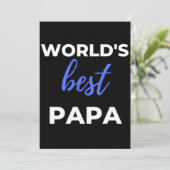 Beste Papa van de wereld Bedankkaart (Staand voorkant)