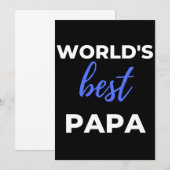 Beste Papa van de wereld Bedankkaart (Voorkant / Achterkant)