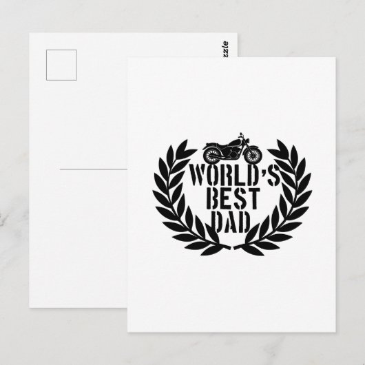 Beste Papa van de Wereld Briefkaart (Voorkant / Achterkant)