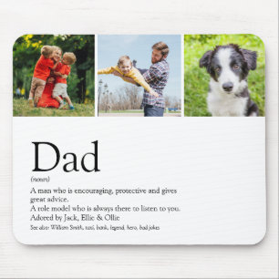 Beste Papa van de Wereld Definitie Foto Collage Muismat
