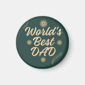 Beste Papa van de Wereld Eenvoudige Typografie Va Magneet (Voorkant)