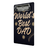 Beste Papa van de Wereld Eenvoudige Typografie Va Mini Klembord (Angled2)