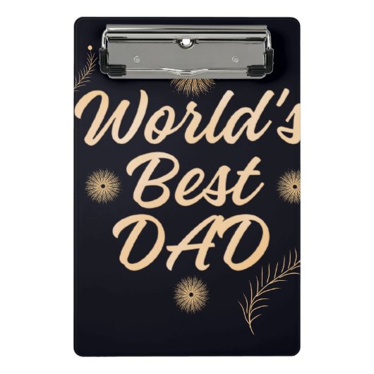 Beste Papa van de Wereld Eenvoudige Typografie Va Mini Klembord (Voorkant)