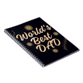 Beste Papa van de Wereld Eenvoudige Typografie Va Notitieboek (Rechterzijde)