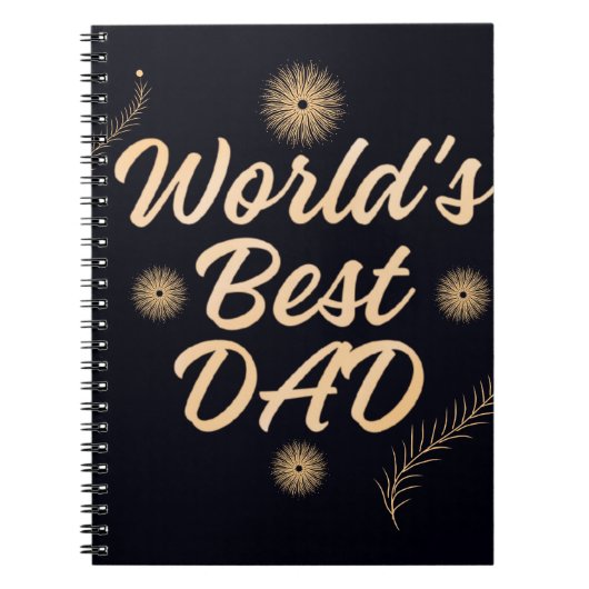 Beste Papa van de Wereld Eenvoudige Typografie Va Notitieboek (Voorkant)