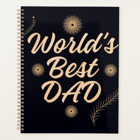 Beste Papa van de Wereld  Eenvoudige Typografie Va Planner (Voorkant)