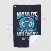 Beste Papa van de Wereld Gepersonaliseerde Vaderda Golfhanddoek (Insitu)