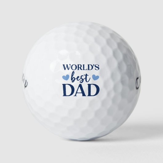 Beste Papa van de Wereld  Golfballen (Voorkant)