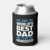 Beste Papa van de Wereld H1 HTML Code Drink Blikjeskoeler (Blikje Voorkant)