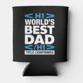 Beste Papa van de Wereld H1 HTML Code Drink Blikjeskoeler (Voorkant)