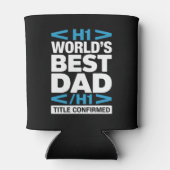 Beste Papa van de Wereld H1 HTML Code Drink Blikjeskoeler (Achterkant)