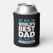 Beste Papa van de Wereld H1 HTML Code Drink Blikjeskoeler (Blikje Achterkant)