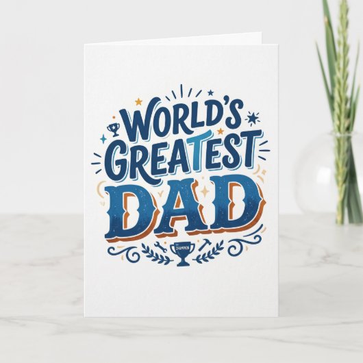Beste Papa van de Wereld Kaart (Voorkant)