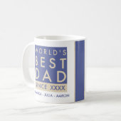 Beste papa van de wereld koffiemok (Voorkant links)