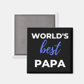 Beste Papa van de wereld Magneet (Voorkant / Achterkant)