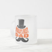 Beste papa van de wereld matglas koffiemok (Voorkant links)