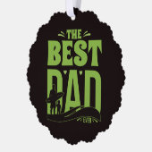 Beste Papa van de Wereld Ornament Kaart (Links)