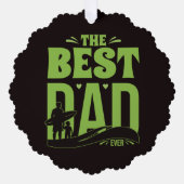 Beste Papa van de Wereld Ornament Kaart (Voorkant)