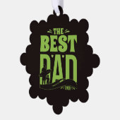 Beste Papa van de Wereld Ornament Kaart (Links)