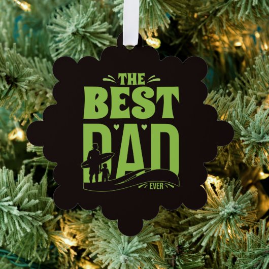 Beste Papa van de Wereld Ornament Kaart (Insitu (Drie))