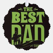 Beste Papa van de Wereld Ornament Kaart (Achterkant)