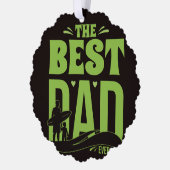 Beste Papa van de Wereld Ornament Kaart (Links)