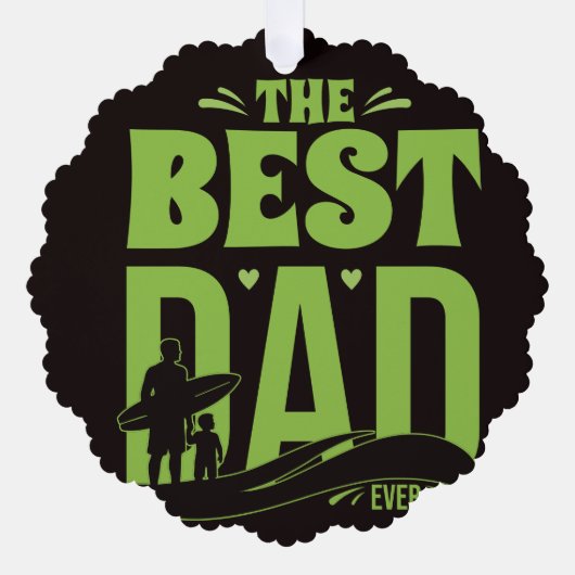 Beste Papa van de Wereld Ornament Kaart (Voorkant)