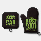 Beste Papa van de Wereld Ovenwant & Pannenlap Set (Voorkant)