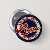 Beste Papa van de wereld Ronde Button 5,7 Cm (Voorkant /achterkant)