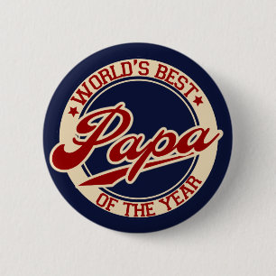 Beste Papa van de wereld Ronde Button 5,7 Cm