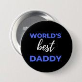 Beste papa van de wereld ronde button 7,6 cm (Voorkant /achterkant)