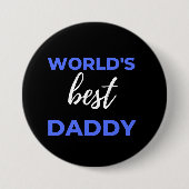 Beste papa van de wereld ronde button 7,6 cm (Voorkant)