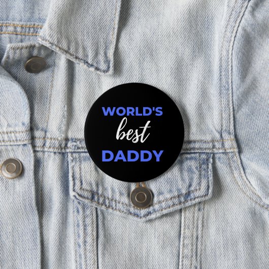Beste papa van de wereld ronde button 7,6 cm (In situ)