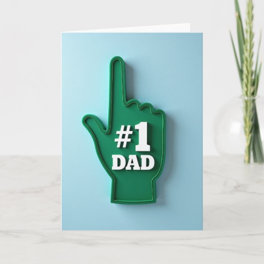Beste Papa van de Wereld Schuimhand Kaart (Voorkant)