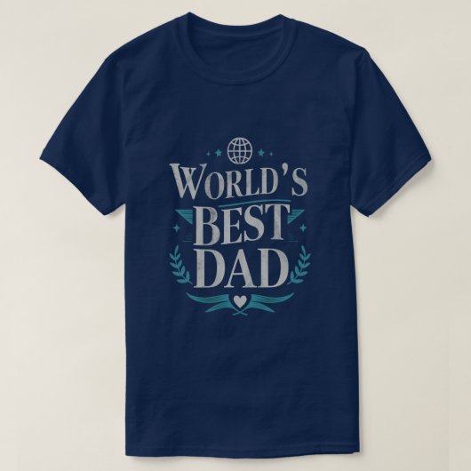 Beste papa van de wereld t-shirt (Design voorkant)