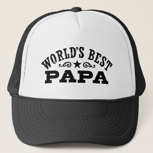Beste Papa van de wereld Trucker Pet (Voorkant)
