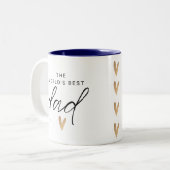 Beste Papa van de Wereld Tweekleurige Koffiemok (Voorkant links)