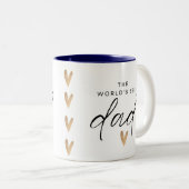 Beste Papa van de Wereld Tweekleurige Koffiemok (Voorkant rechts)