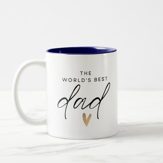 Beste Papa van de Wereld Tweekleurige Koffiemok (Links)