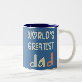 Beste Papa van de Wereld | Vaderdag cadeau Tweekleurige Koffiemok