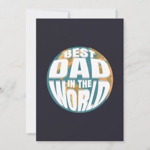 Beste Papa van de Wereld Vaderdag Eenvoudig Vintag Feestdagenkaart
