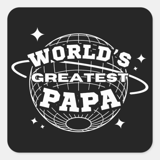 Beste Papa van de Wereld Vierkante Sticker (Voorkant)