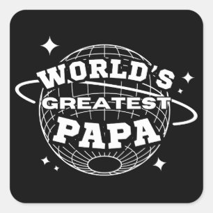 Beste Papa van de Wereld Vierkante Sticker