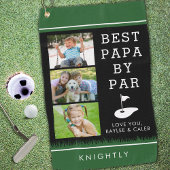BESTE PAPA VAN PAR 3 Foto-collage, speciaal gepers Golfhanddoek