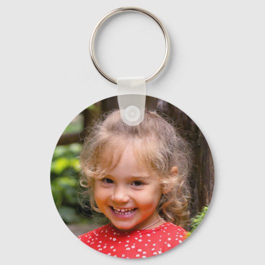 Beste Papa van Par Custom Kind Foto Black Golf Sleutelhanger (Achterkant)