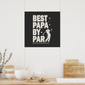 BESTE PAPA VAN PAR FATHERS DAY GOLF Design Poster (Keuken)