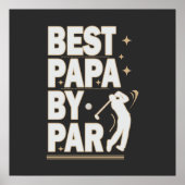 BESTE PAPA VAN PAR FATHERS DAY GOLF Design Poster (Voorkant)