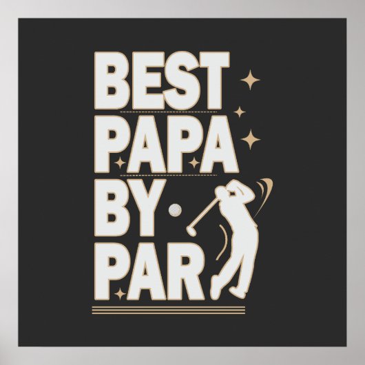 BESTE PAPA VAN PAR FATHERS DAY GOLF Design Poster (Voorkant)
