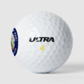 Beste Papa Van Par Foto Blauw Golfballen (Logo)